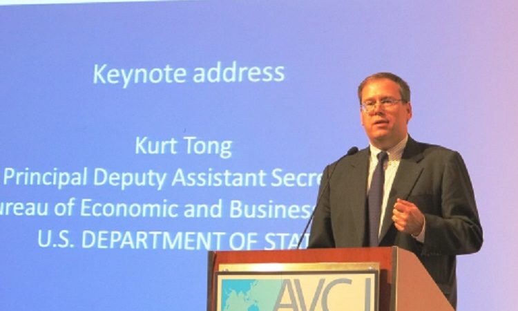 Remarks by Principal Deputy Assistant Secretary for the Bureau of Economic and Business Affairs Kurt Tong at the Asian Venture Capital Journal Taiwan Forum (Photo: AIT Images)