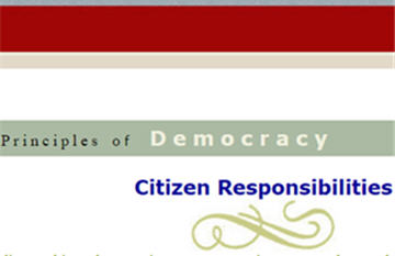 Principles of Democracy: Citizen Responsibilities