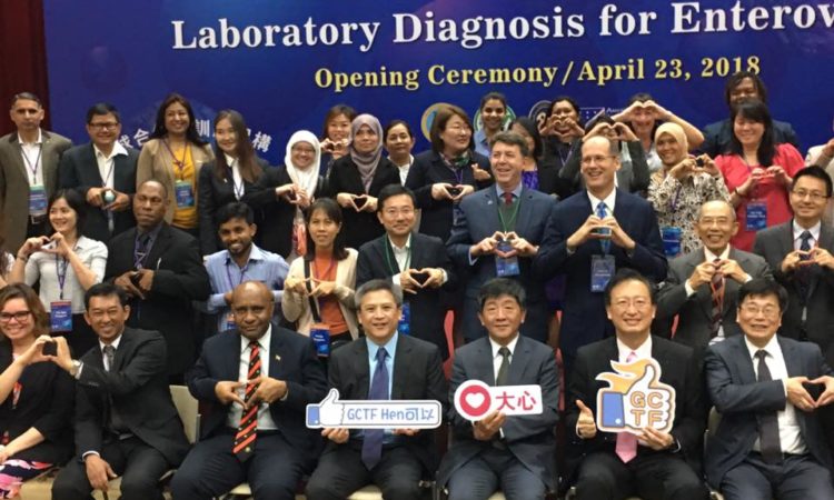 AIT Director Kin Moy at the Global Cooperation and Training Framework Enteroviruses Laboratory Diagnosis Workshop April 23, 2018