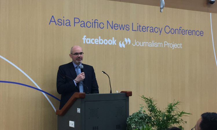 AIT Deputy Director Raymond Greene at the Facebook Journalism Project “Asia Pacific News Literacy Conference”