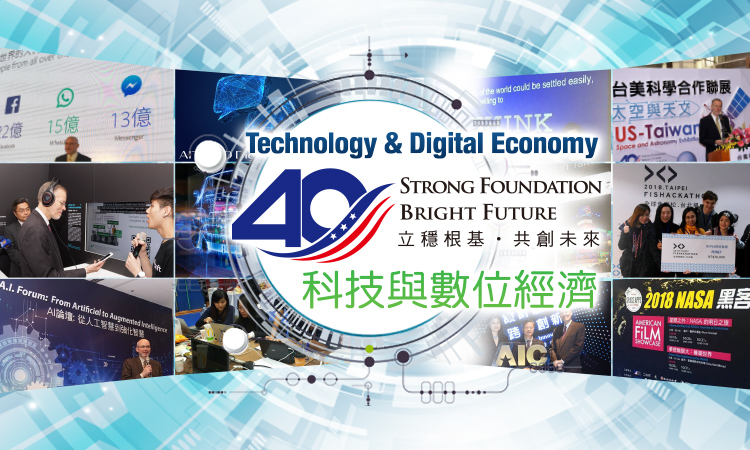 美國在台協會很高興將六月訂為AIT@40的「科技與數位經濟月」，以作為慶祝美台40年友誼與合作全年度活動的一環。