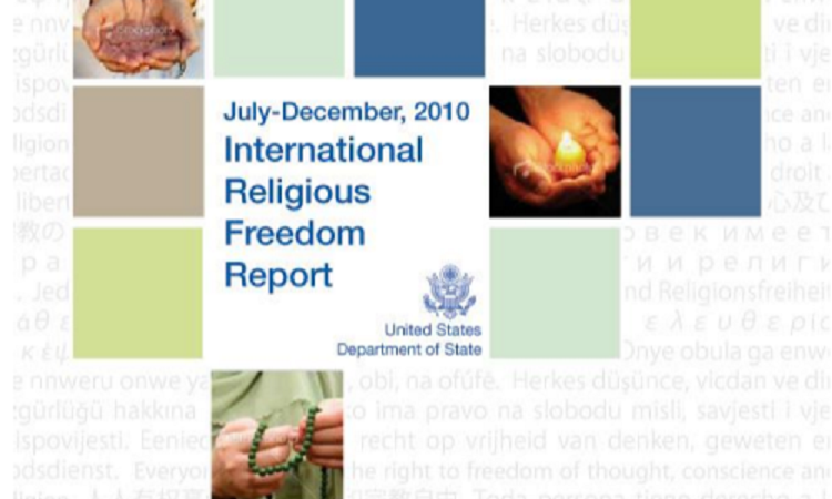 July-December, 2010 International Religious Freedom Report (Photo: State Dept.)