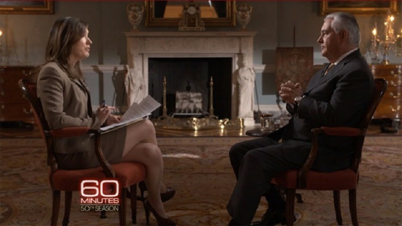 Secretary Tillerson’s Interview With Margaret Brennan of CBS 60 Minutes (Photo credit: CBS News)
